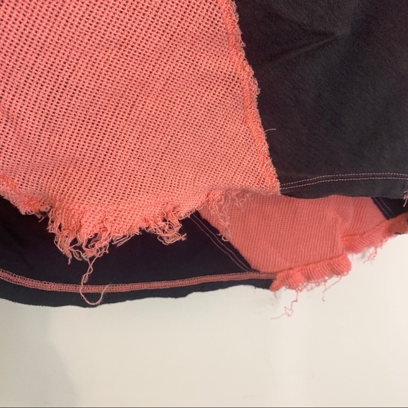 We The Free Chunky Diagonal Stripe Top Orange Grey - Picture 3 of 14